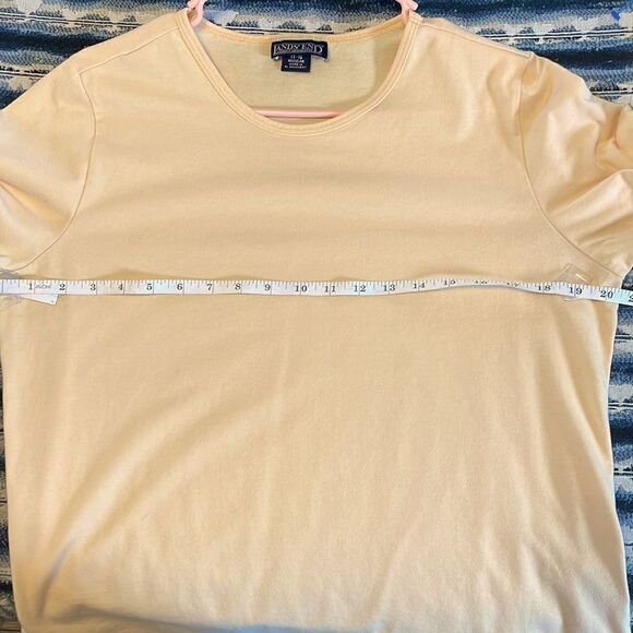 LAND’S END sunny yellow short sleeved T-shirt, size L - Picture 4 of 6